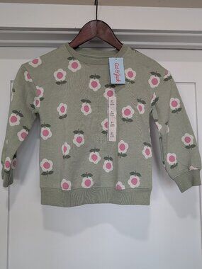 Cat & Jack Girl's Sweatshirt with Flower Print Size 5T